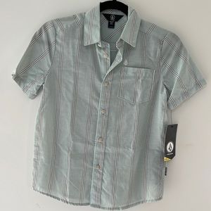 Boys small volcom dress button shirt small BNWT